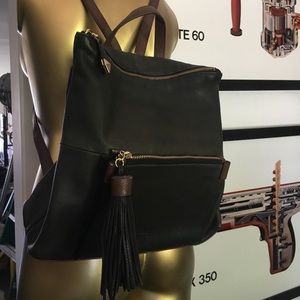 Perlina New York Paige leather tassel backpack